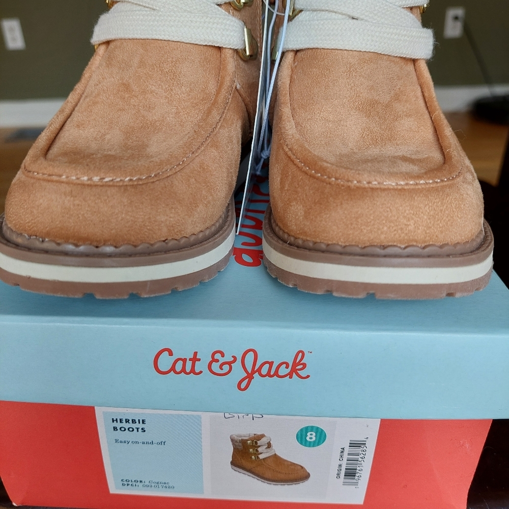 Cat & Jack Herbie Toddler Girls Tan Boots Size 8 NWT - Picture 5 of 6